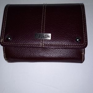 Buxton womens trifold wallet with zipper coin compartment & slide out ID…